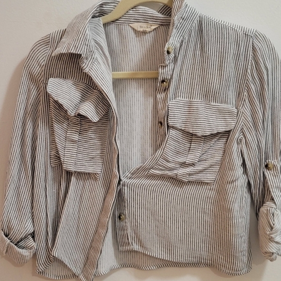 Sim & Sam Striped Button Shirt - Picture 1 of 5